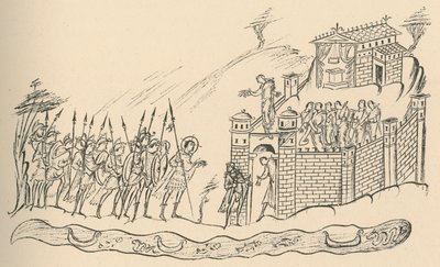Bir Kaleye Yaklaşan Anglo-Sakson Savaşçıları, 1908 by Unbekannt