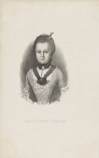 Anna Katharina Käthchen Schönkopf 1746-1810, 1820 civarı. by Unbekannt