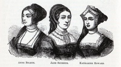 Anne Boleyn. Jane Seymour. Katharine Howard, 1882 by Unbekannt
