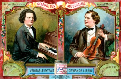 Anton Rubinstein ve August Wilhelmj, c1900 by Unbekannt