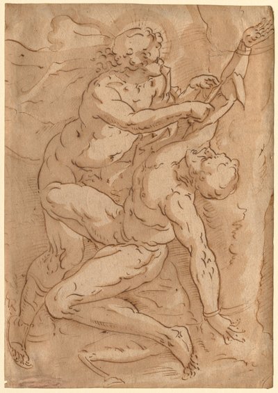 Apollo Flaying Marsyas recto Bir Anne ve Çocuğun İki Eskizi, 16. yüzyıl. by Unbekannt