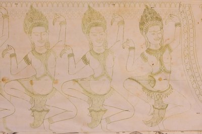 Apsara çizimi, Siem Reap, Kamboçya by Unbekannt