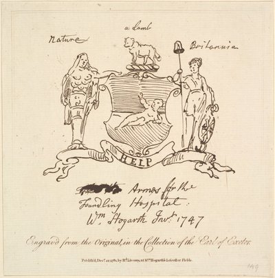 Foundling Hastanesi için Silahlar, 22 Aralık 1781. by Unbekannt