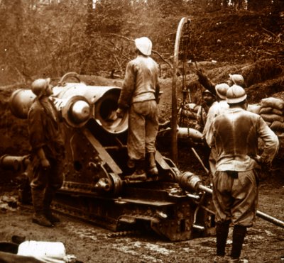 Topçu, Bois du Chatelet, Fransa, c1914-c1918 by Unbekannt
