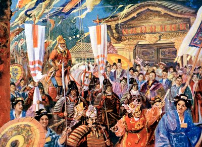 Sanatçıların Yorimoto izlenimi, 12. yüzyıl Japon savaşçısı, 20. yüzyıl by Unbekannt