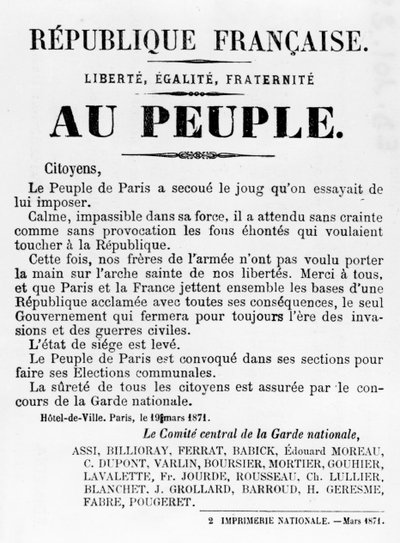 Au Peuple, Paris Komünü