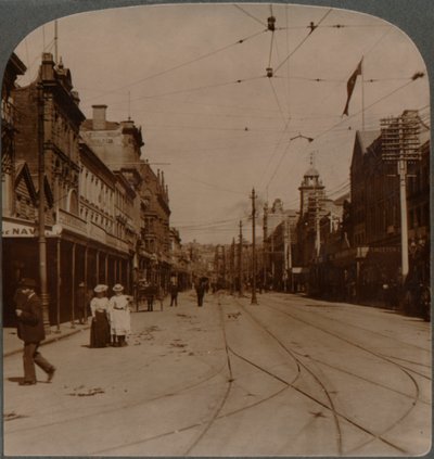 Aucklands ana iş caddesi, Queen St., seyir S., Yeni Zelanda, c1900 by Unbekannt