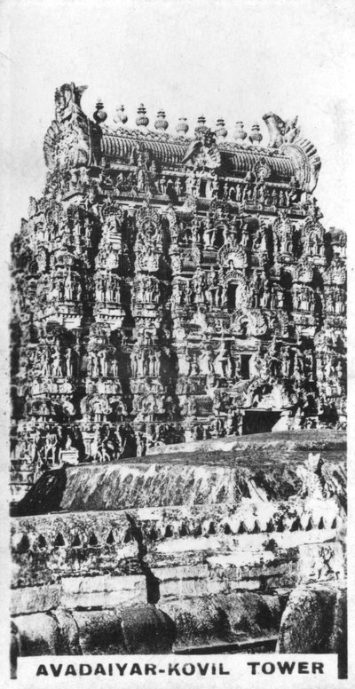 Audaiyar-Tapınak Kulesi, Avadiyarkovil, Tamil Nadu, Hindistan, c by Unbekannt
