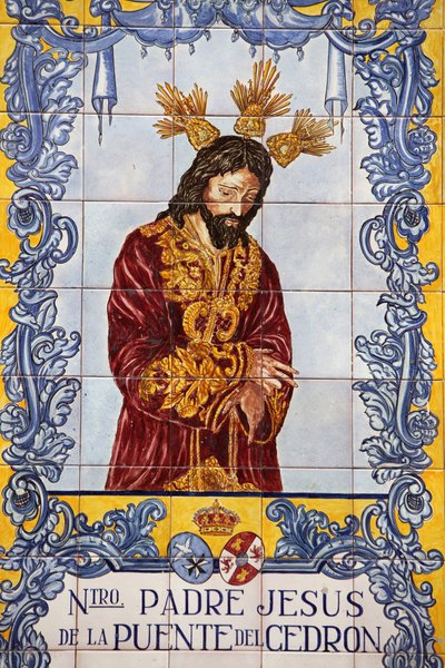 Plaza de San Francisco Malaga İspanya üzerinde Azulejo mozaik paneli by Unbekannt