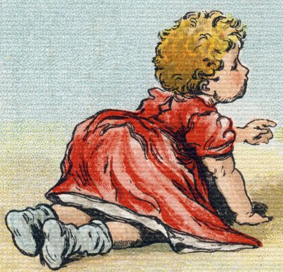 Bebek. "Alphabet de ma petite fille" gravürü. Bernardin-Bechet ve Fils, kitapçı-yayıncılar, Paris, 1895 civarı. Tuval üzerine kırılmaz albüm. Bibliotheque des Bebes. 12 sayfa. Bir okuma yöntemi ve açıklayıcı bir abecedary içeren albüm. karartma: 29, by Unbekannt
