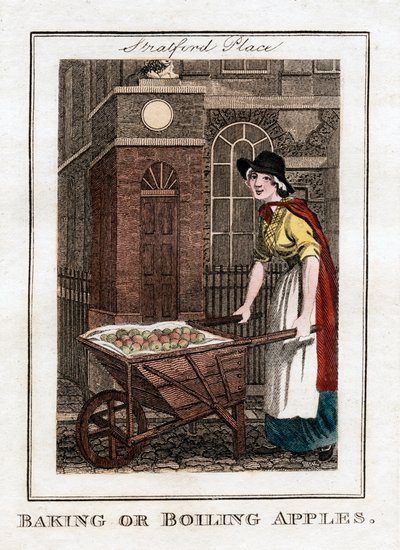Elmaları Pişirmek veya Kaynatmak, Stratford Place, Londra, 1805 by Unbekannt