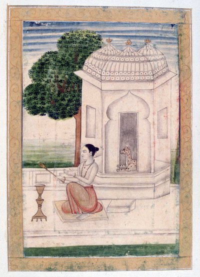 Bengalce Ragini, Ragamala Albümü, Rajasthan Okulu, 19. Yüzyıl by Unbekannt