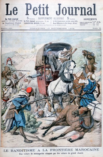 Fas sınırında bir posta arabasına saldıran haydutlar, 1904 by Unbekannt