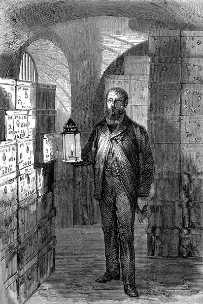 Bank of England kasalarında banknot deposu, c1870 by Unbekannt