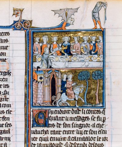 Ziyafet ve biniciler, c1280-1290 by Unbekannt