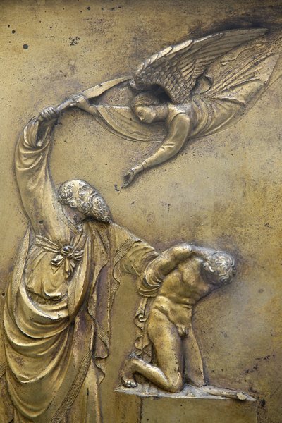 San Giovanni Vaftizhanesi. Cennet Kapısı. Abraham, Isaac Florence İtalya