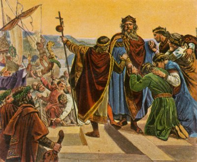 Barbaros, 1189, 1936 haçlı seferine çıkarken veda ediyor. by Unbekannt