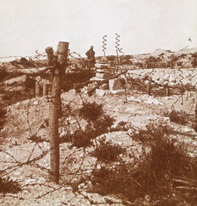 Dikenli tel, Craonne, kuzey Fransa, c1914-c1918 by Unbekannt