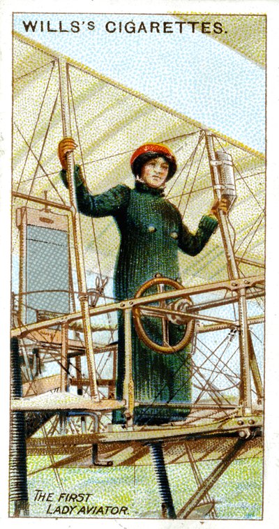 Barones Raymonde Delaroche, pilot lisansı alan ilk kadın, 1909 by Unbekannt