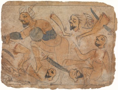 Savaş Sahnesi, 13. yüzyıl. by Unbekannt