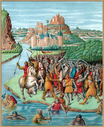 Bacchides ve Jonathan arasındaki savaş, Maccabean İsyanı, MÖ 160, c19. yüzyıl by Unbekannt