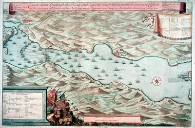 Vigo Körfezi Savaşı, İspanya, 12 Ekim 1702 by Unbekannt