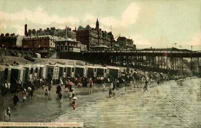 Sahili Gösteren İskele ve Metropole, Brighton, 19. yüzyılın sonu - 20. yüzyılın başı. by Unbekannt