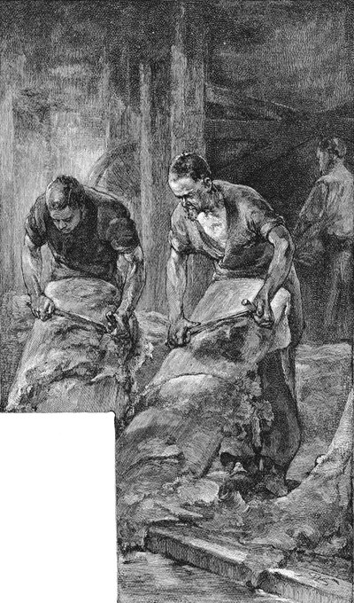 Ayakkabı derisi üretimi için kirişli postlar, 1885 by Unbekannt