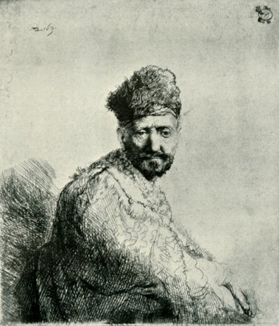 Kürklü oryantal bir şapka ve cüppe giyen sakallı adam: sanatçıların babası, 1631, 1906. by Unbekannt