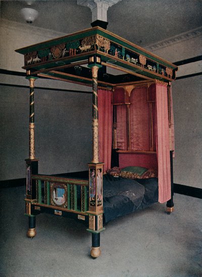 Jessie Bayes tarafından dekore edilmiş karyola, c1913 by Unbekannt
