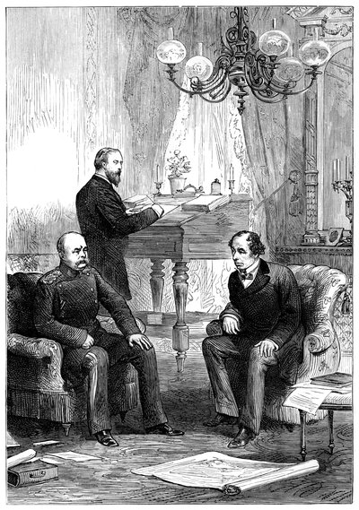 Benjamin Disraeli 1804-1881, Otto von Bismarck ile görüşme 1815-1898, Berlin, 1878 by Unbekannt