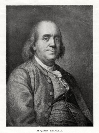 Benjamin Franklin, Amerikalı devlet adamı, yazıcı ve bilim adamı, 20. yüzyıl by Unbekannt