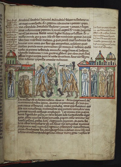 Clairvauxlu Bernard, rahipleri kız evlerine gönderiyor, Cistercian rahipleri, 1249-1250. by Unbekannt