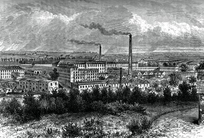 Bessbrook Mills ve köy, County Armagh, İrlanda, c1880 by Unbekannt