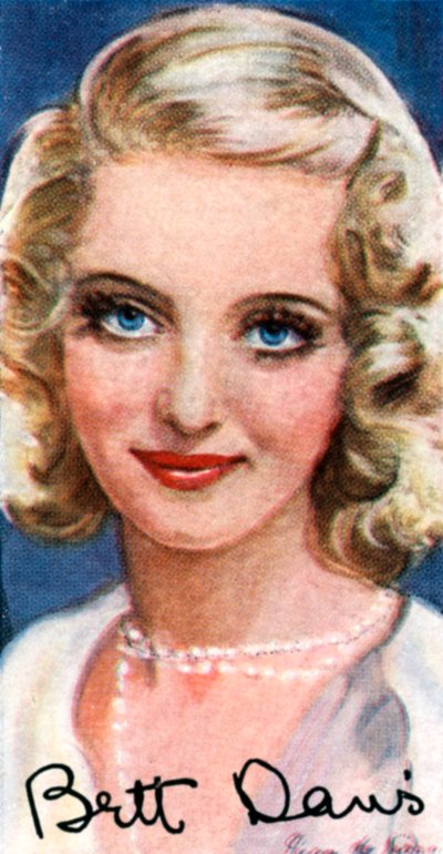 Bette Davis, 1908-1989, iki kez Akademi Ödülü kazanan Amerikalı aktris, 20. yüzyıl by Unbekannt