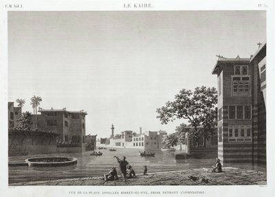 Birket-al-Fyl, Kahire, Mısır, sel sırasında, c 1798 by Unbekannt