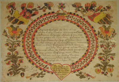 Doğum ve Vaftiz Belgesi, 1784. by Unbekannt