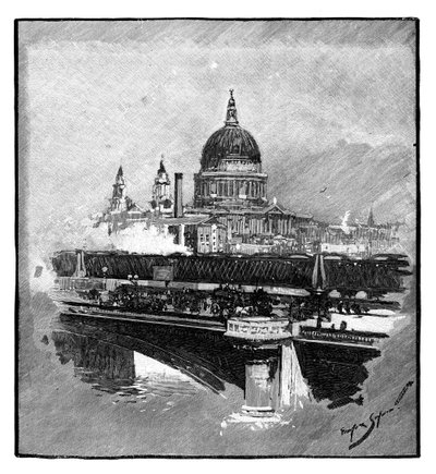 Blackfriars Köprüsü ve St Pauls Katedrali, Londra by Unbekannt