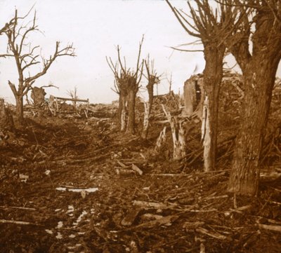 Patlamış manzara, Belloy-en-Santerre, kuzey Fransa, c1914-c1918 by Unbekannt