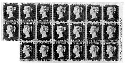 Yirmi Penny Black pul bloğu, 1840, 1910 by Unbekannt