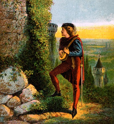 Blondel Richards Hapishanesinde, 12. yüzyıl, c1850 by Unbekannt