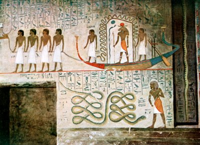 Tekne sahnesi, Soyluların Mezarları, Thebes, Mısır by Unbekannt