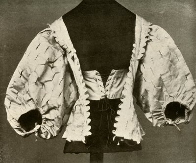 Kesilmiş ve pembeleştirilmiş beyaz satenden korsaj, c1620-1640, 1937. by Unbekannt