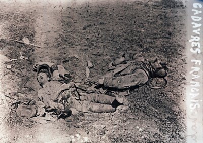 Ölü Fransız askerlerinin cesetleri, c1914-c1918 by Unbekannt