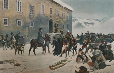 Bernard Dağı Keşişleri Tarafından Karşılanan Bonapart. Alplerin Geçidi, Mayıs 1800, 1896 by Unbekannt