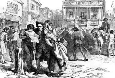 Damga Yasasını okuyan Bostonlılar, 1765 c1880 by Unbekannt