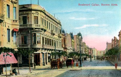 Boulevard Callao, Buenos Aires, Arjantin, 19. yüzyılın sonu veya 20. yüzyılın başı by Unbekannt
