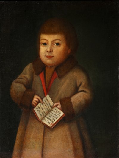 Alfabe kitabı olan çocuk, 19. yüzyılın ilk çeyreği by Unbekannt