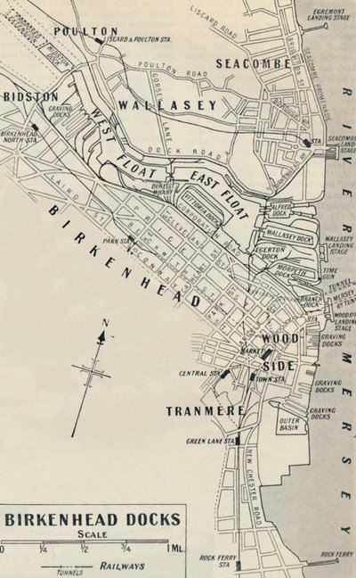 Birkenhead Rıhtımları, Mersey Nehri