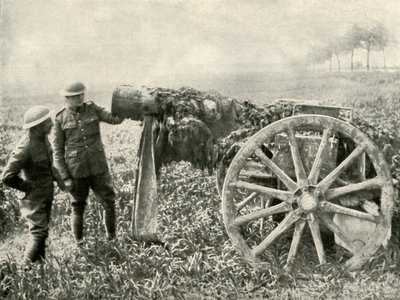 Almanların Ateşini Çekmek İçin Tarlada İngiliz Kukla Silahı, 1919. by Unbekannt
